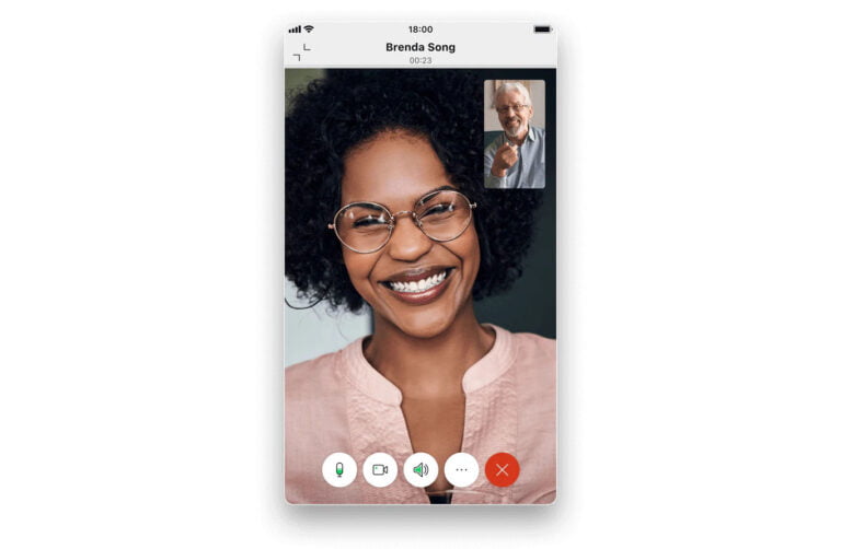 Instantly place an audio or video call